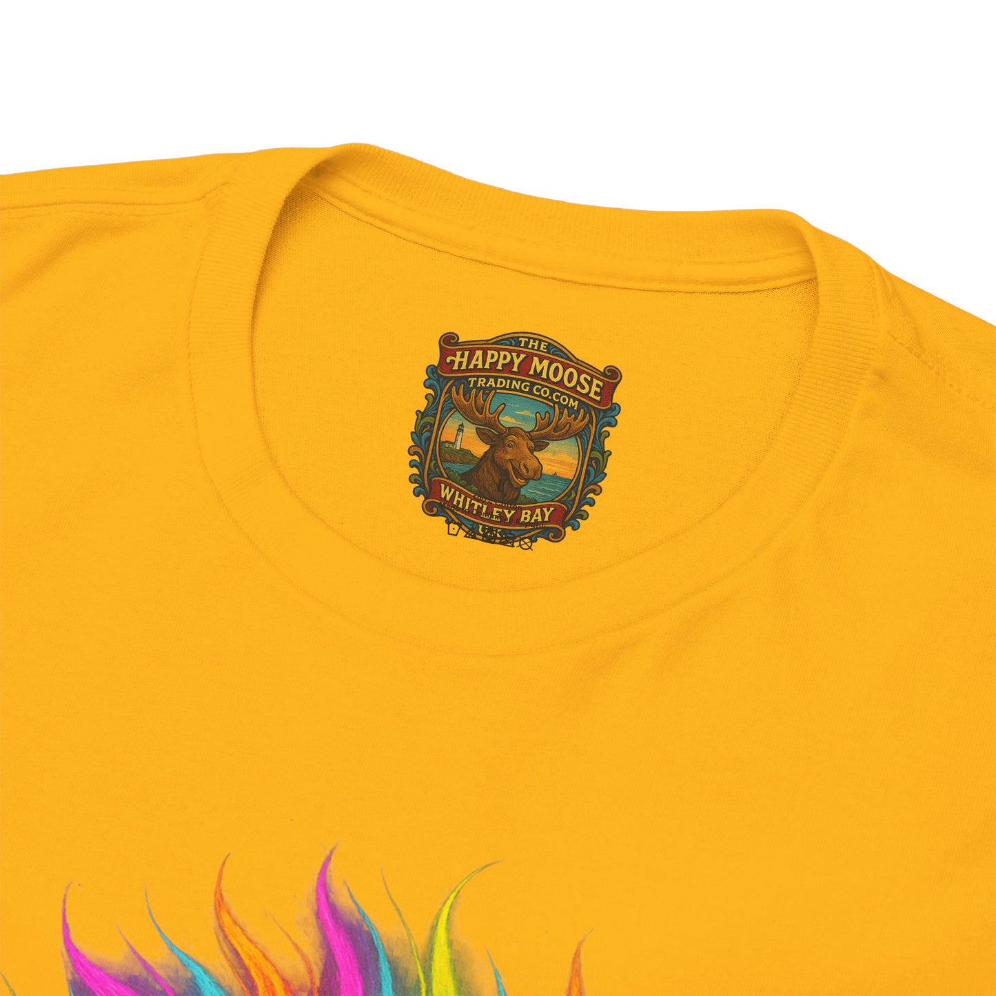 Colorful Highland Cow T-Shirt — Vibrant Rainbow Yak Graphic Tee