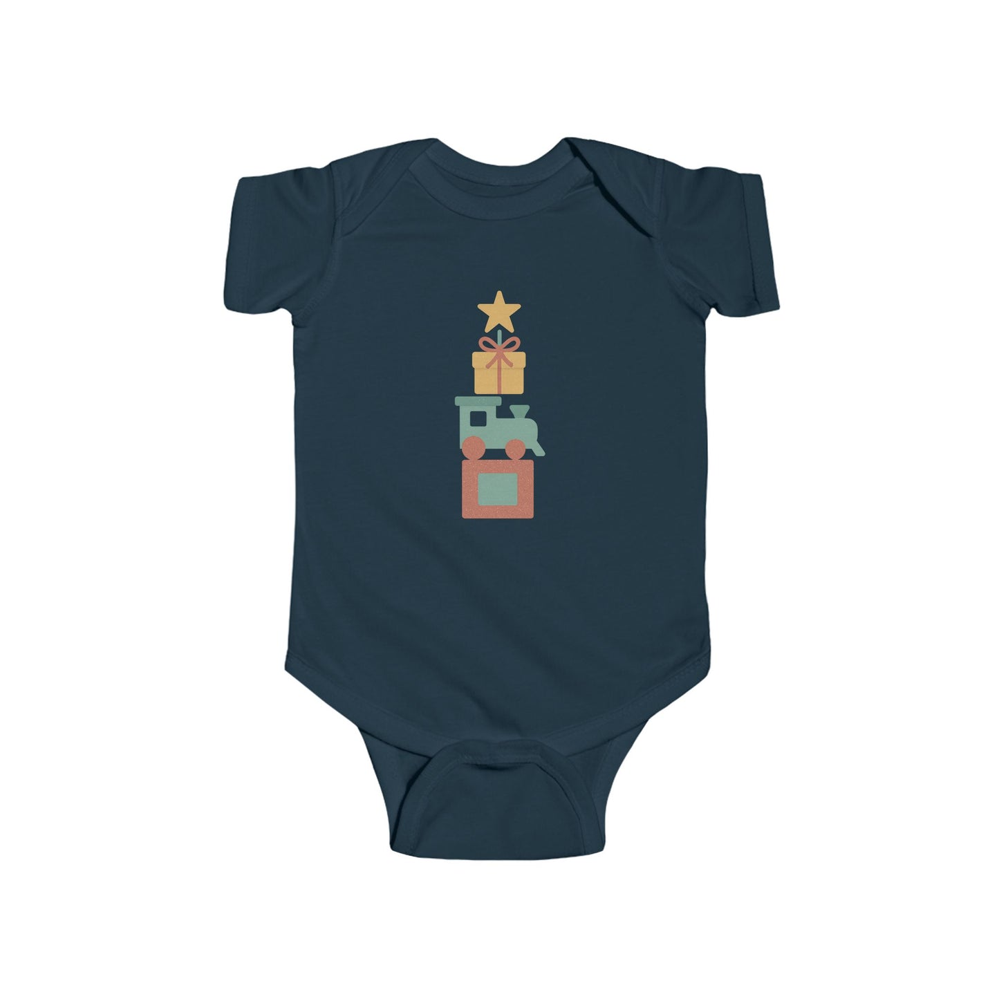 Baby Bodysuit - Stacked Holiday Gifts Christmas Onesie