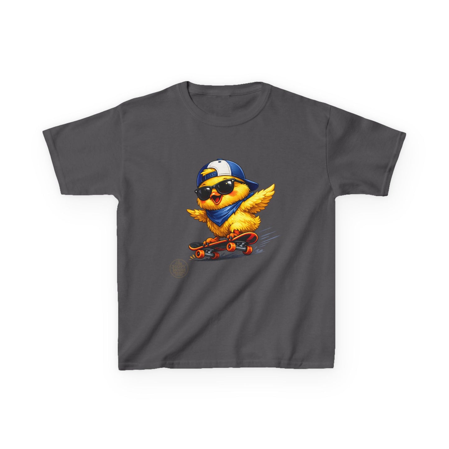 Skateboard Chick Kids T‑Shirt — Cool Sunglasses Duck Skateboard Graphic Tee