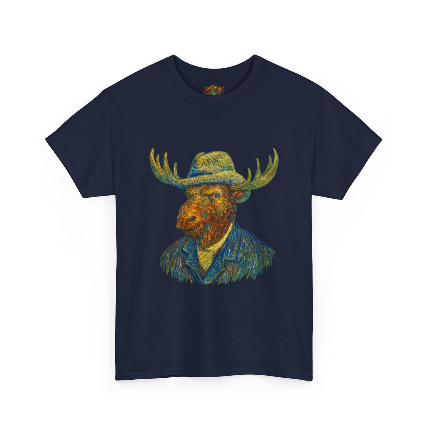 Moose Gogh Self-portrait with Straw Hat |  Art Tee