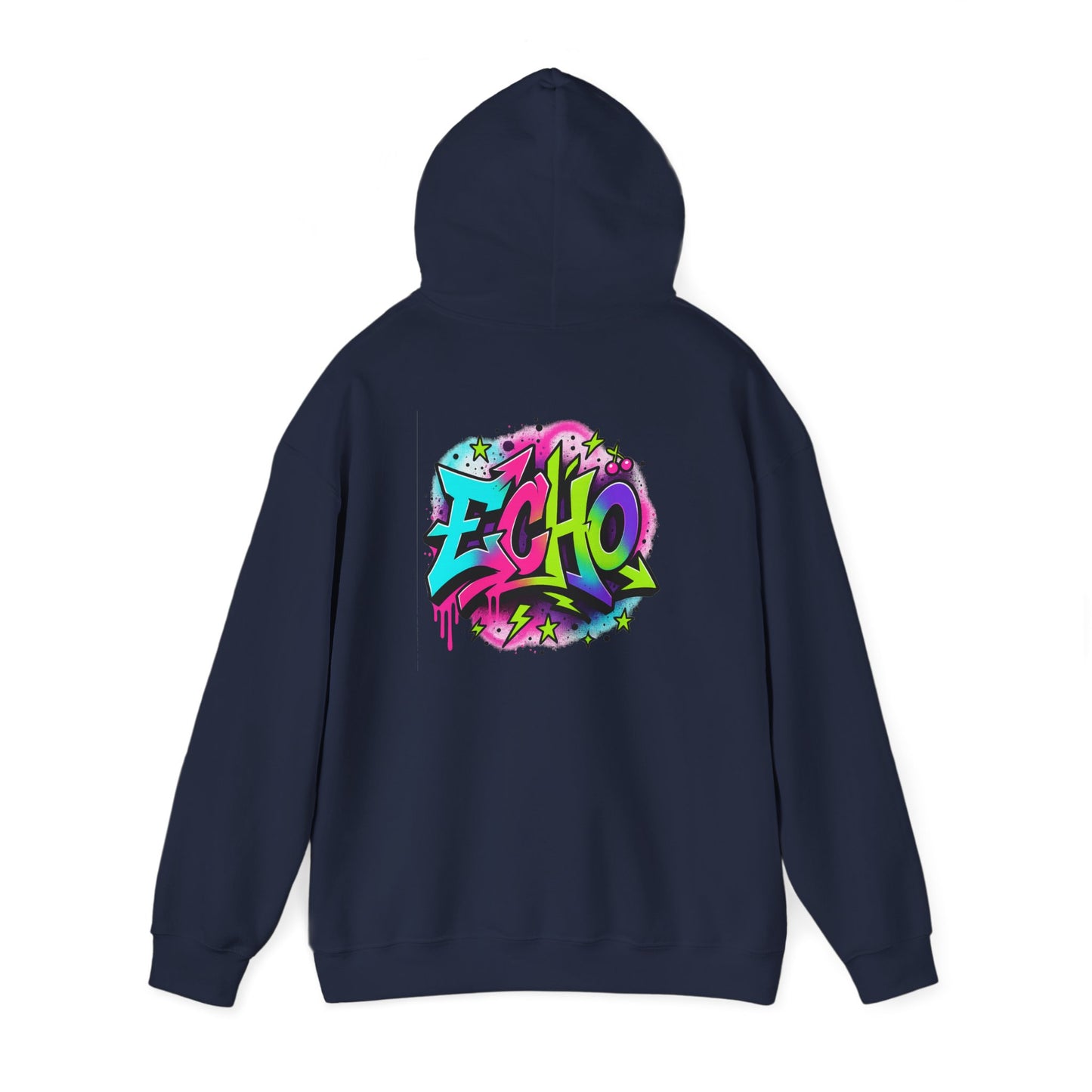 Graffiti "ECHO" Hoodie – Street Art Graphic Pullover
