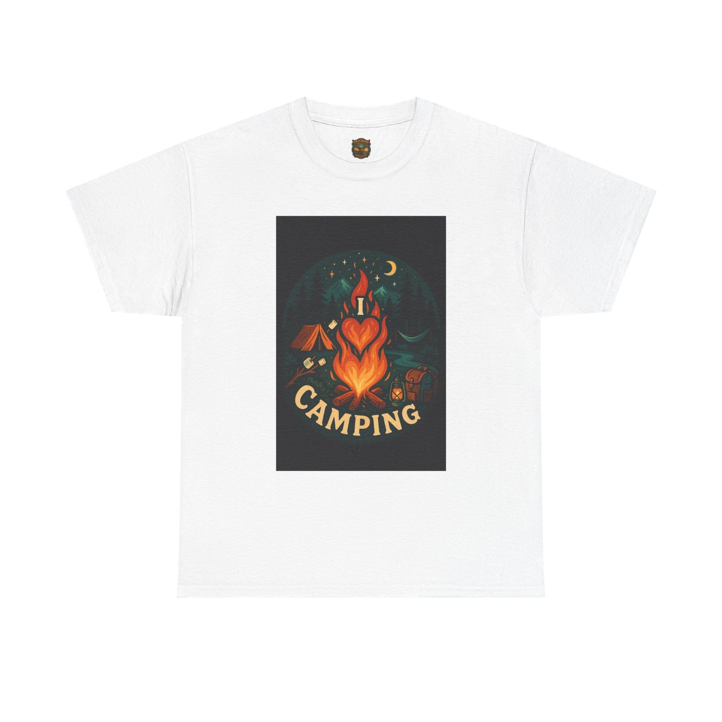 Camping Heart Campfire T-Shirt | Outdoor Adventure Graphic Tee