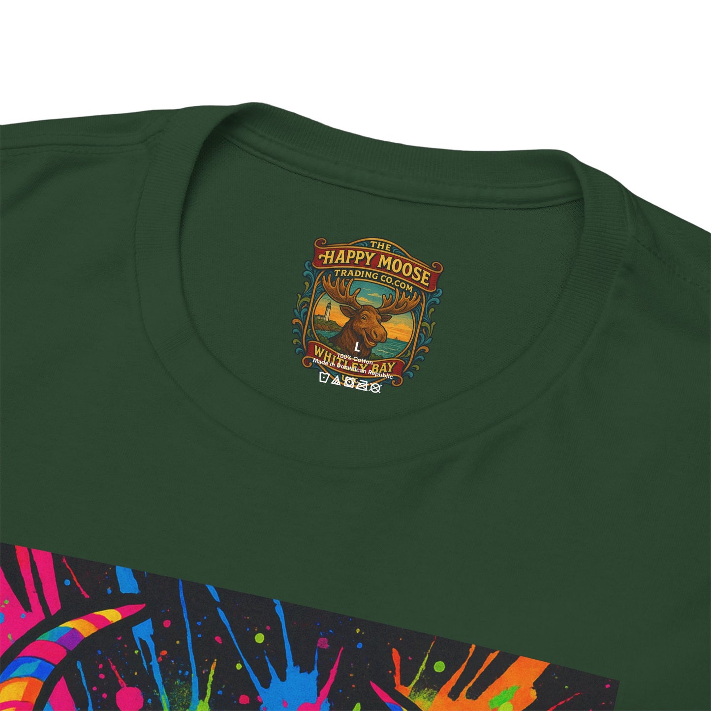 Psycadelic Highland Cow T-Shirt | Retro Rainbow Cow Art 1