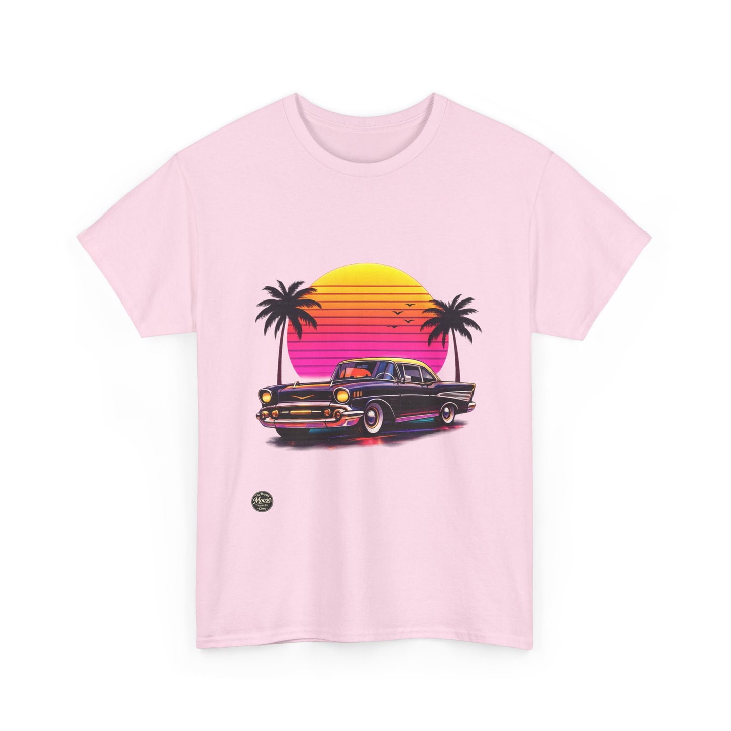 Retro Sunset Classic Car T‑Shirt  EC011