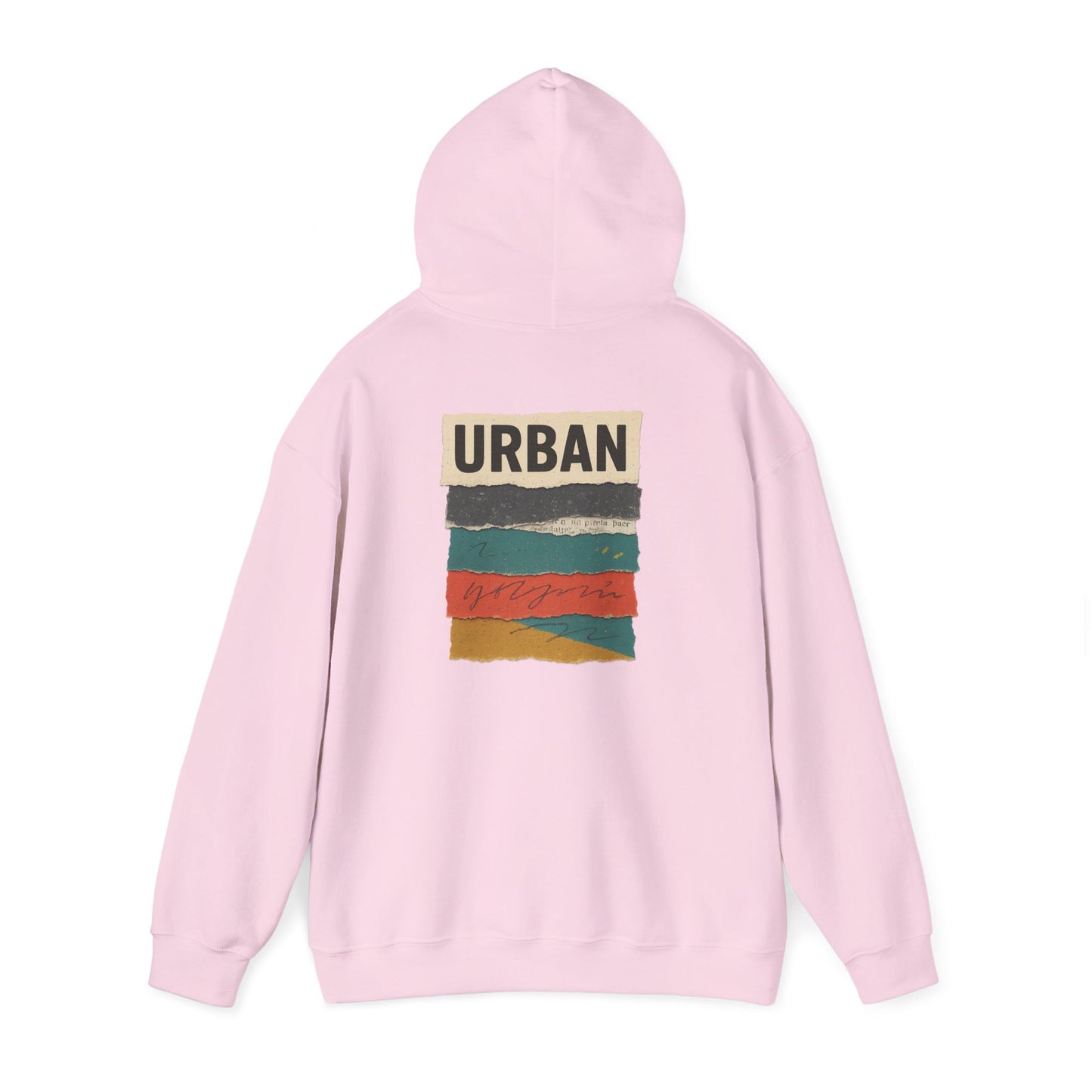 Hoodie — Retro 'Urban' Striped Vintage Paint-Texture Pullover