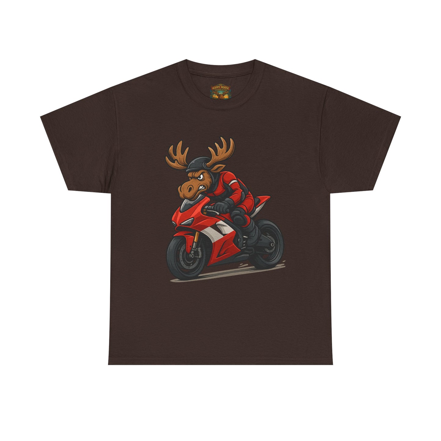 Motorcycle Moose T-Shirt — Funny Biker Graphic Tee