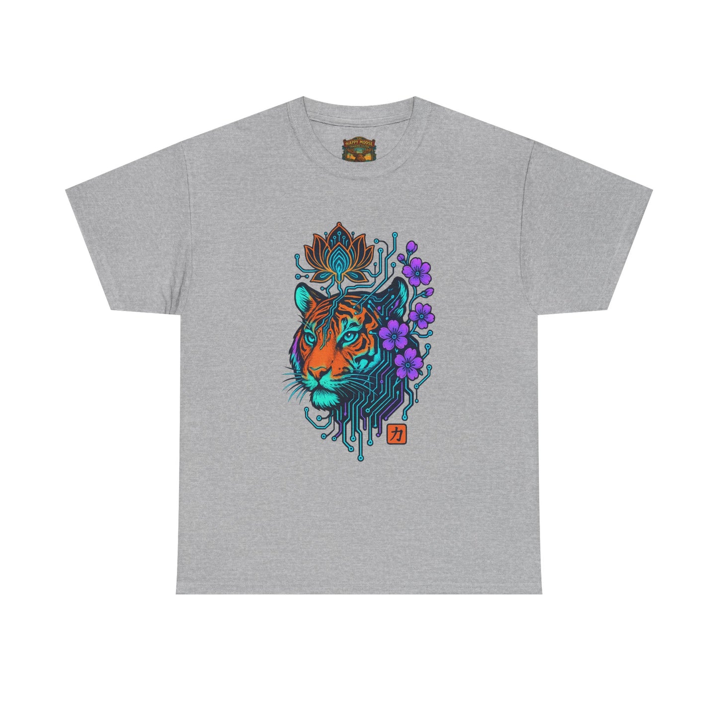 Tiger Graphic T-Shirt — Majestic Striped Cat Design