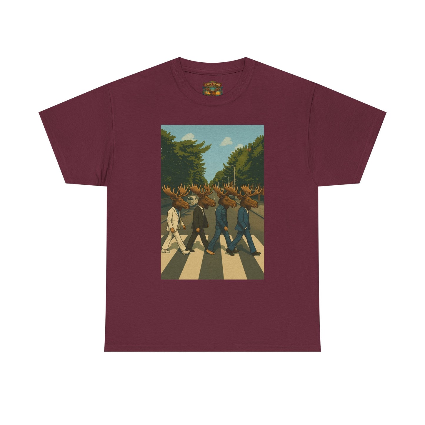 Moose Abbey Road Tee — Retro Parody Band Graphic T-Shirt