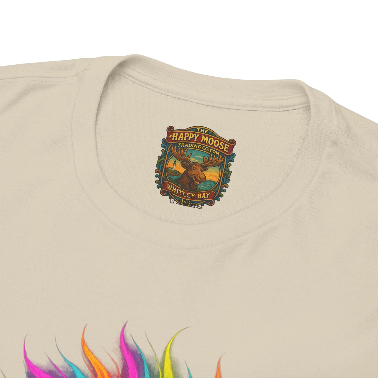 Colorful Highland Cow T-Shirt — Vibrant Rainbow Yak Graphic Tee