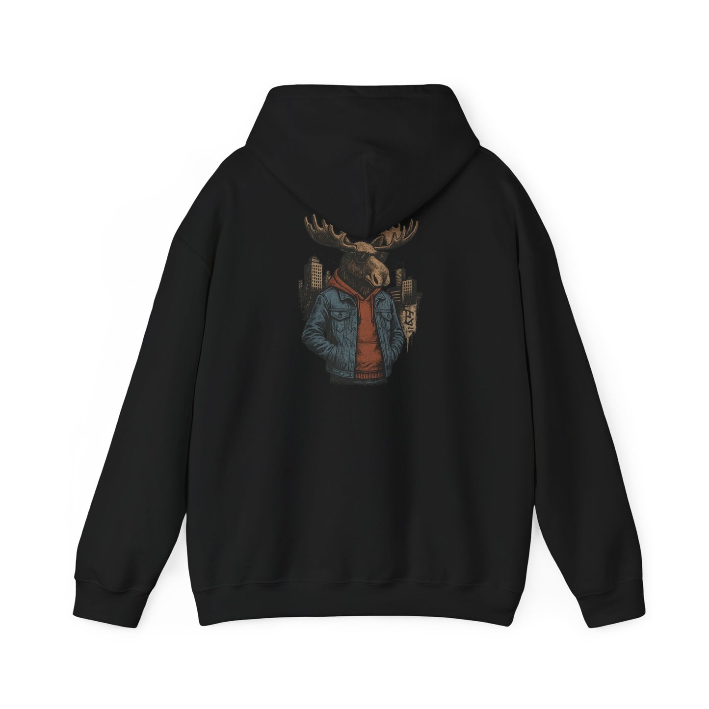 Urban Moose Cityscape Hoodie — Urban Moose Graphic Hooded Sweatshirt
