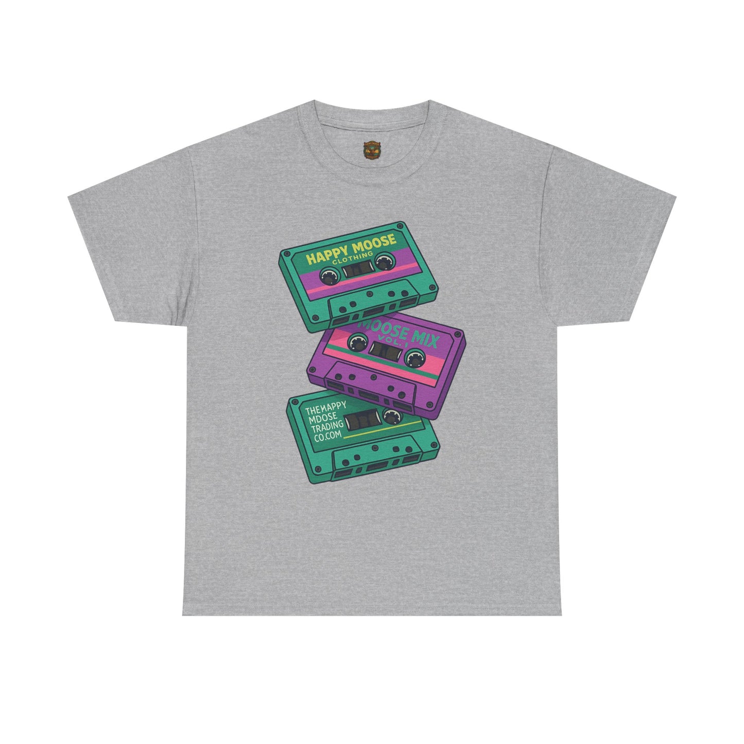 Cassette Stack Tee — Retro 80s Mixtape Graphic T-Shirt