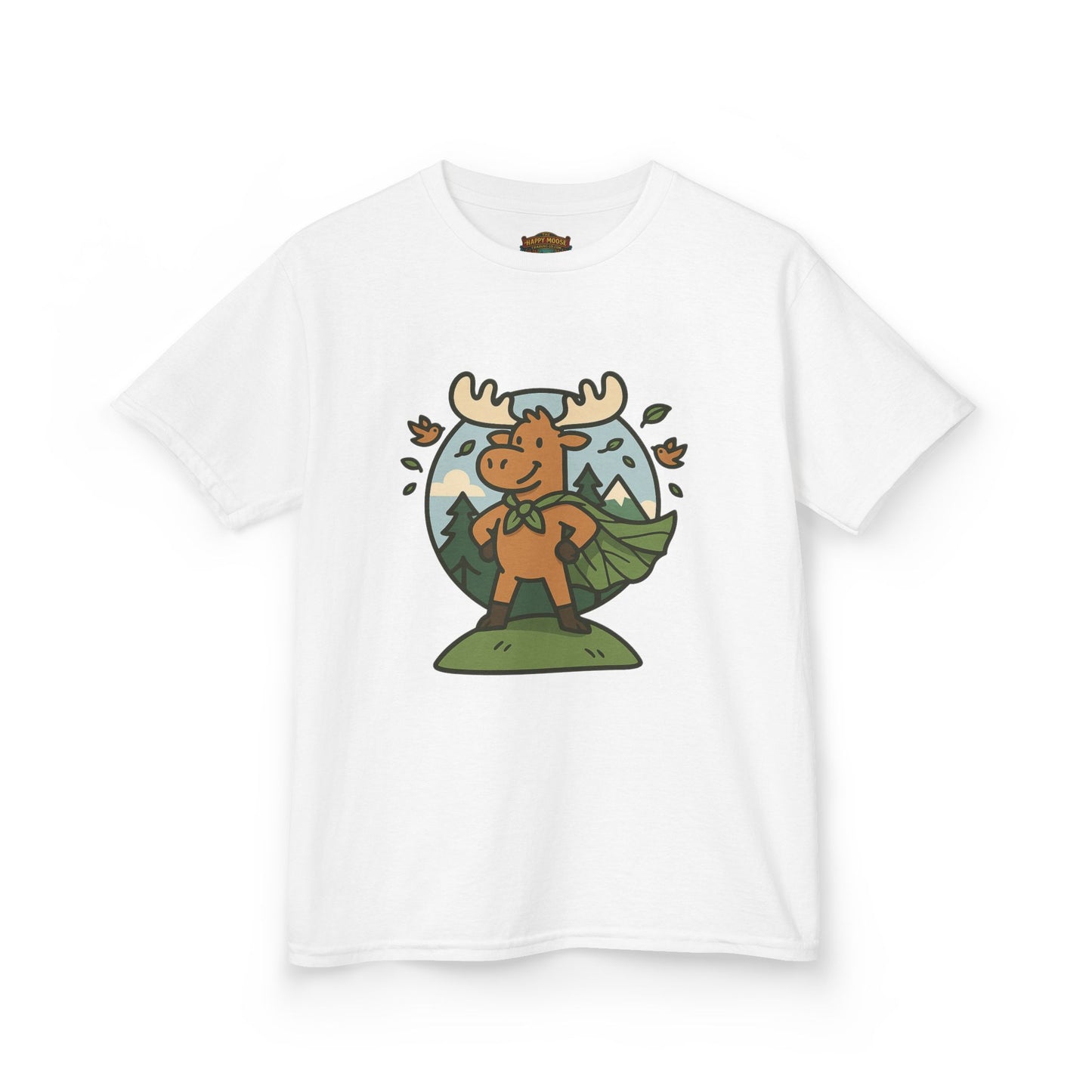 Kids Moose Graphic Tee — Cute Woodland Animal Shirt for Children