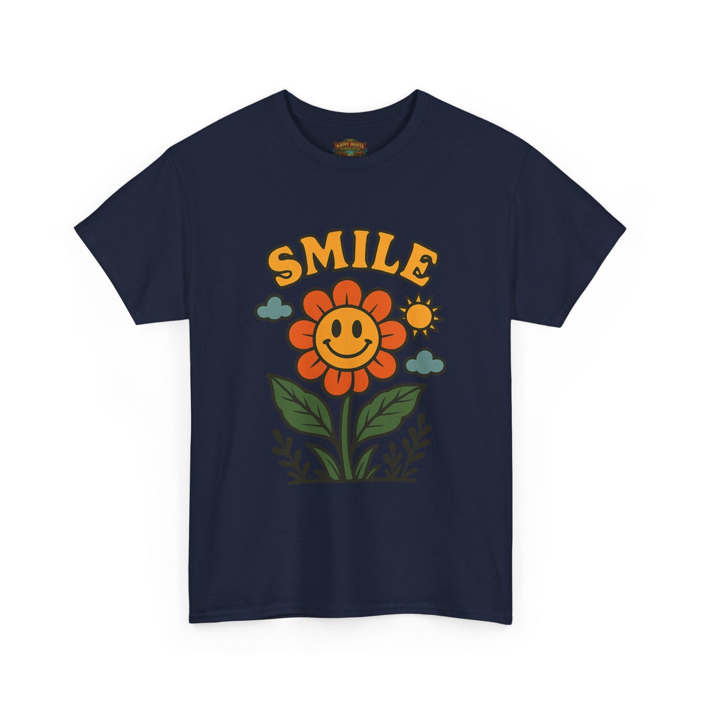 Smile With The Flowers T-Shirt | Floral Typography Tee