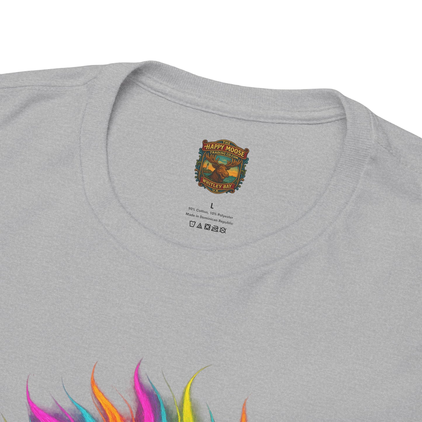 Colorful Highland Cow T-Shirt — Vibrant Rainbow Yak Graphic Tee