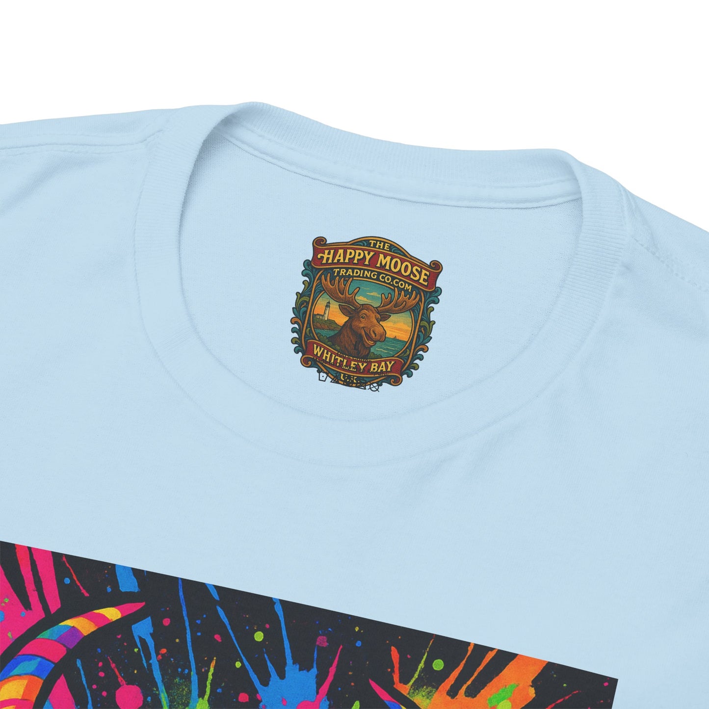 Psycadelic Highland Cow T-Shirt | Retro Rainbow Cow Art 1