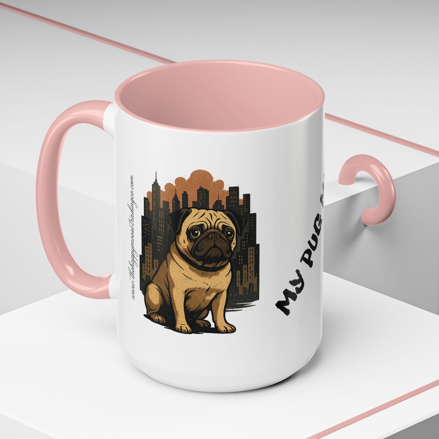 My Pug Mug Coffee Mug — Rustic Mountain Sunset Design