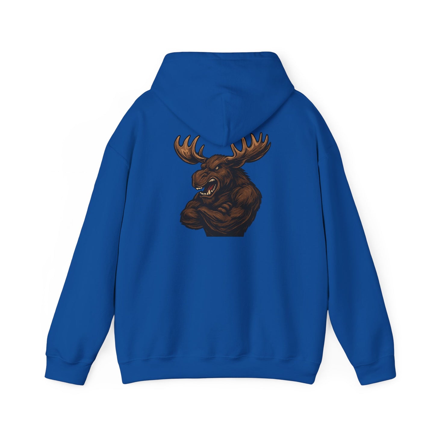 Ferocious Moose Head Graphic Hoodie — Bold Wilderness Outdoor Pullover