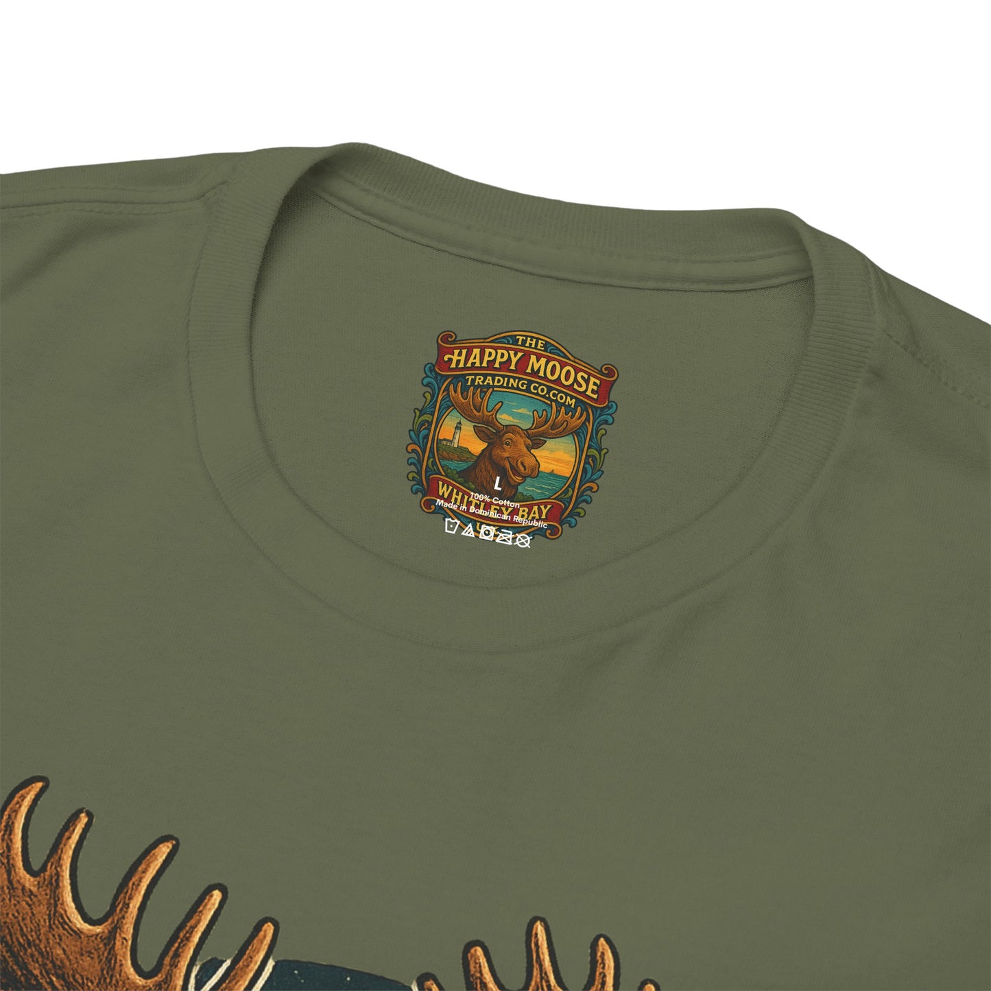 Running Moose Graphic Tee - Retro Sunset Jogging Animal Fitness Shirt