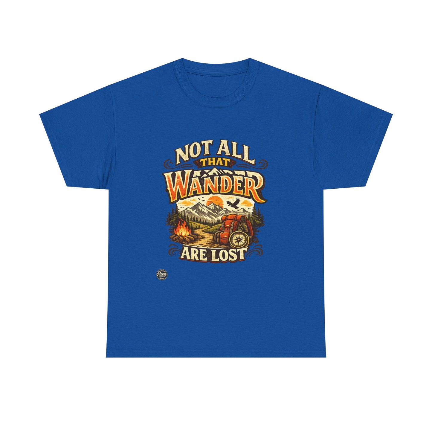 Wander Camper T‑Shirt — "Not All That Wander Are Lost" Adventure Tee