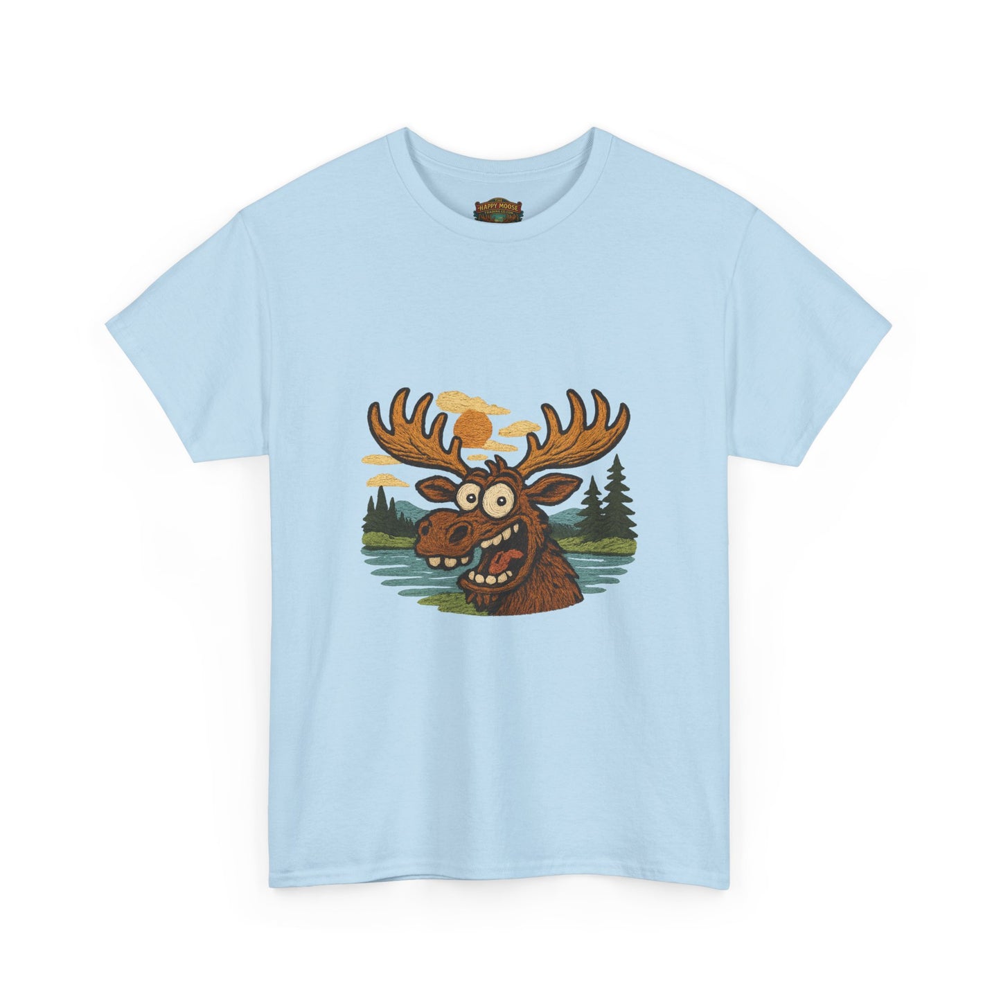 Moose Lake Graphic Tee — Funny Woodland Moose T-Shirt
