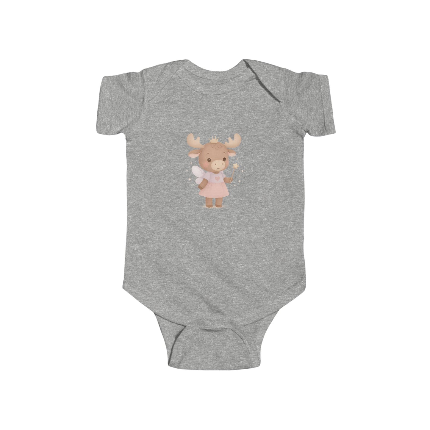 Cute Woodland Moose Baby Bodysuit — Baby Girl Moose Onesie