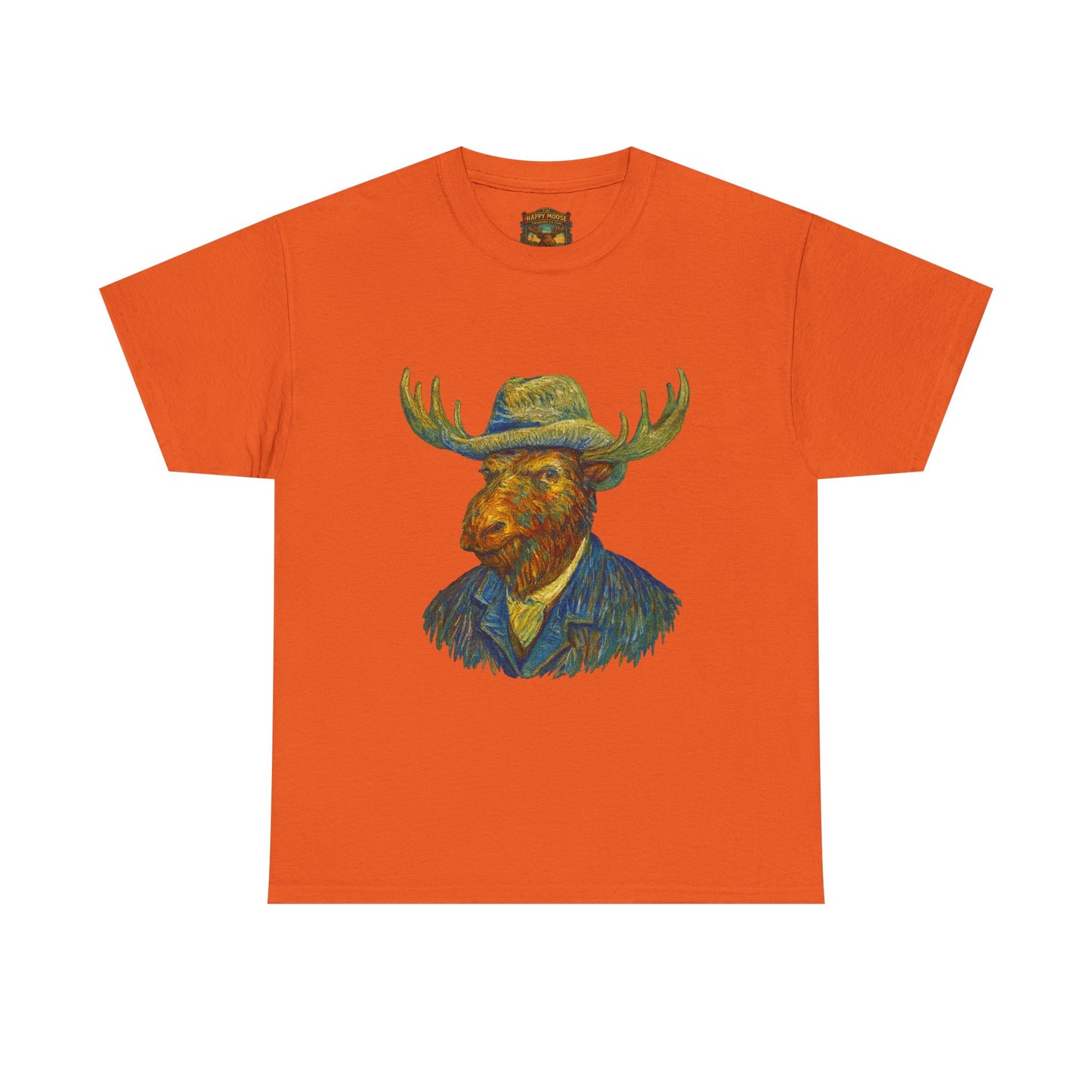 Moose Gogh Self-portrait with Straw Hat |  Art Tee