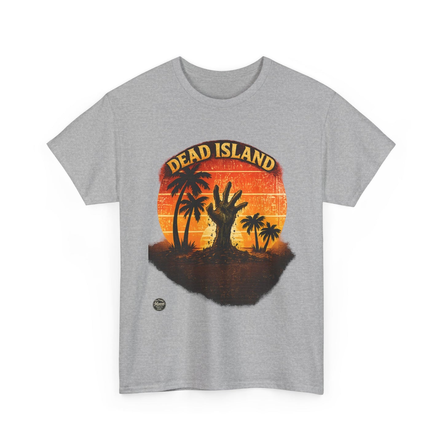 Dead Island Sunset Tee — Zombie Palm Tree Graphic T-Shirt