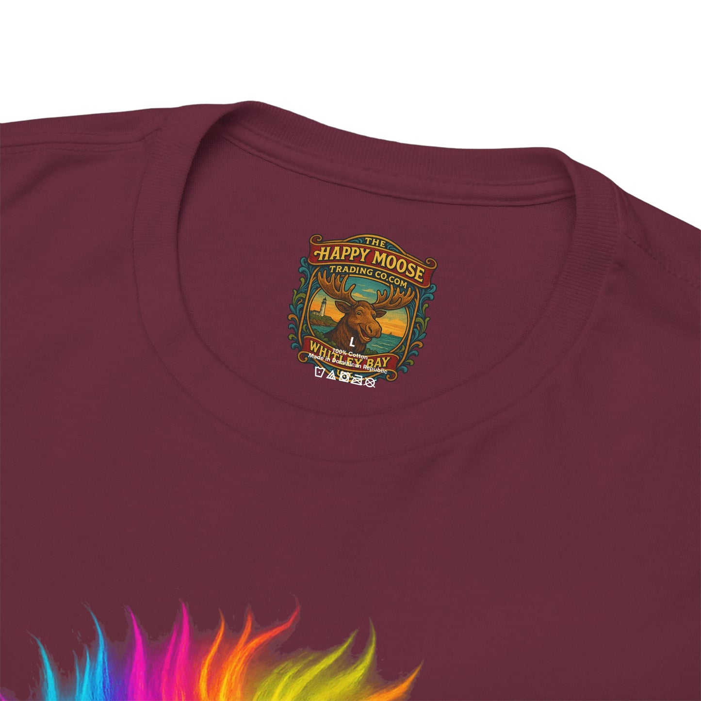 Rainbow Buffalo T-Shirt — Colorful Neon Bison Graphic Tee