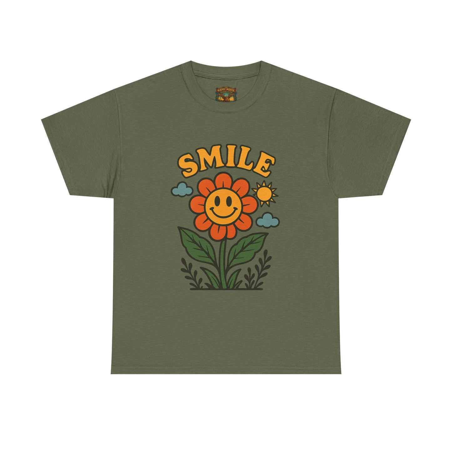 Smile With The Flowers T-Shirt | Floral Typography Tee