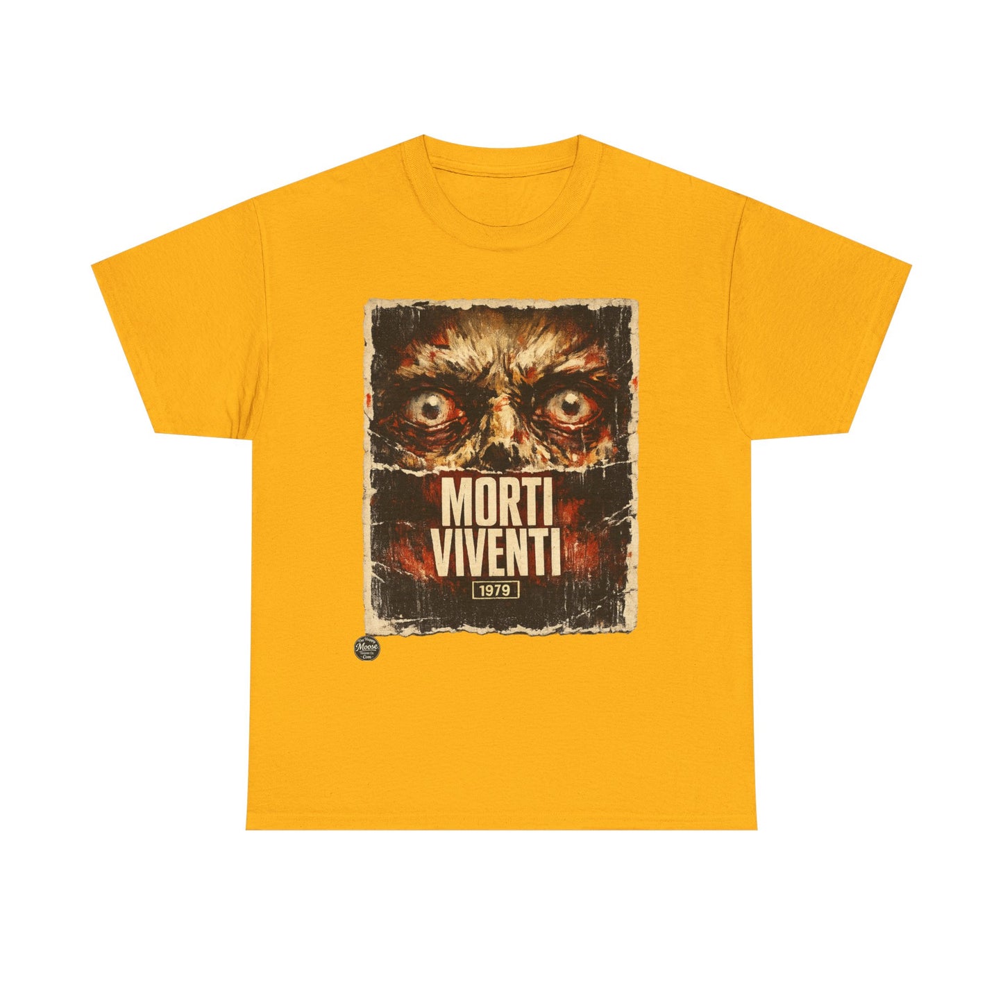 Zombie Horror Poster Tee — "Morti Viventi" Graphic T‑Shirt  EZ001