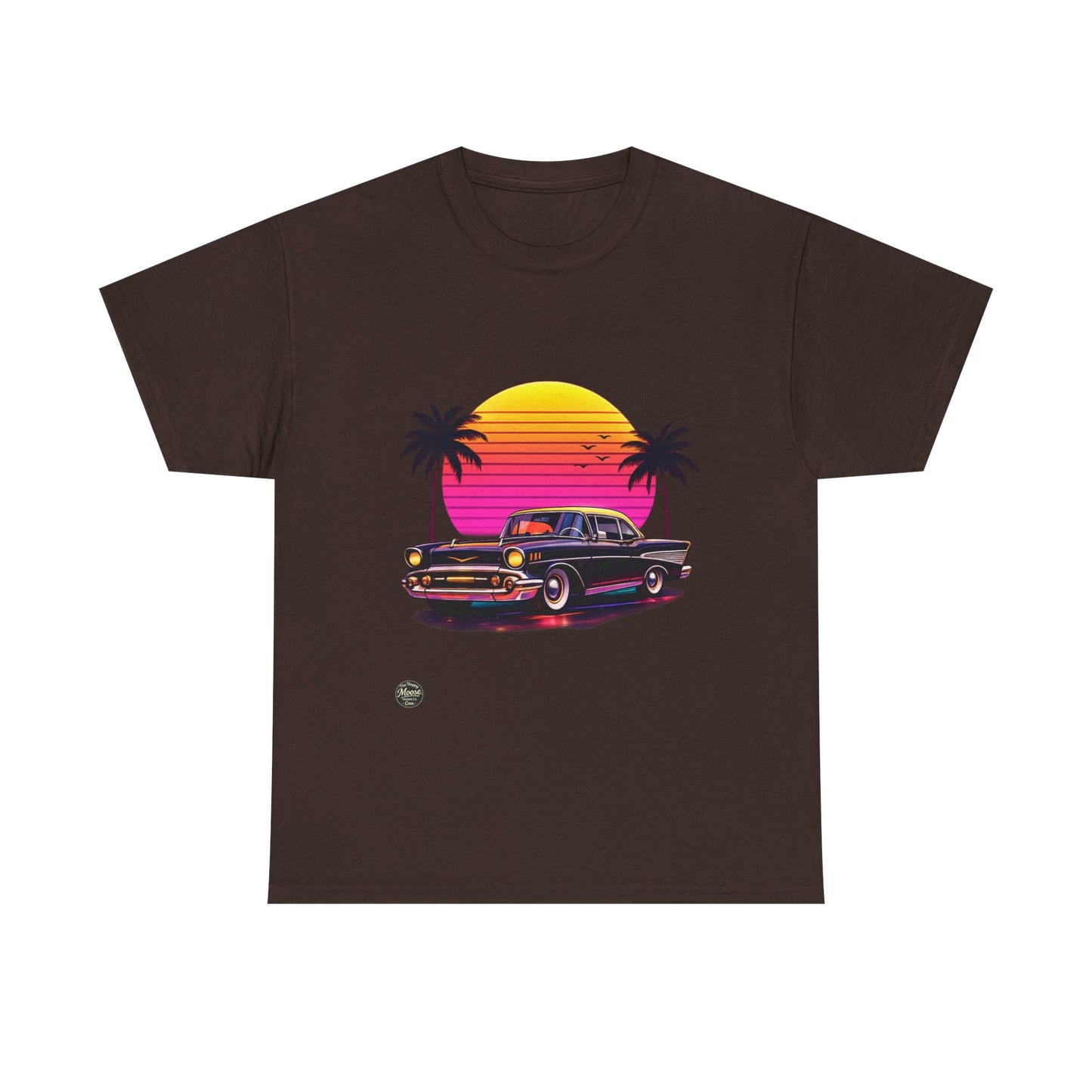 Retro Sunset Classic Car T‑Shirt  EC011