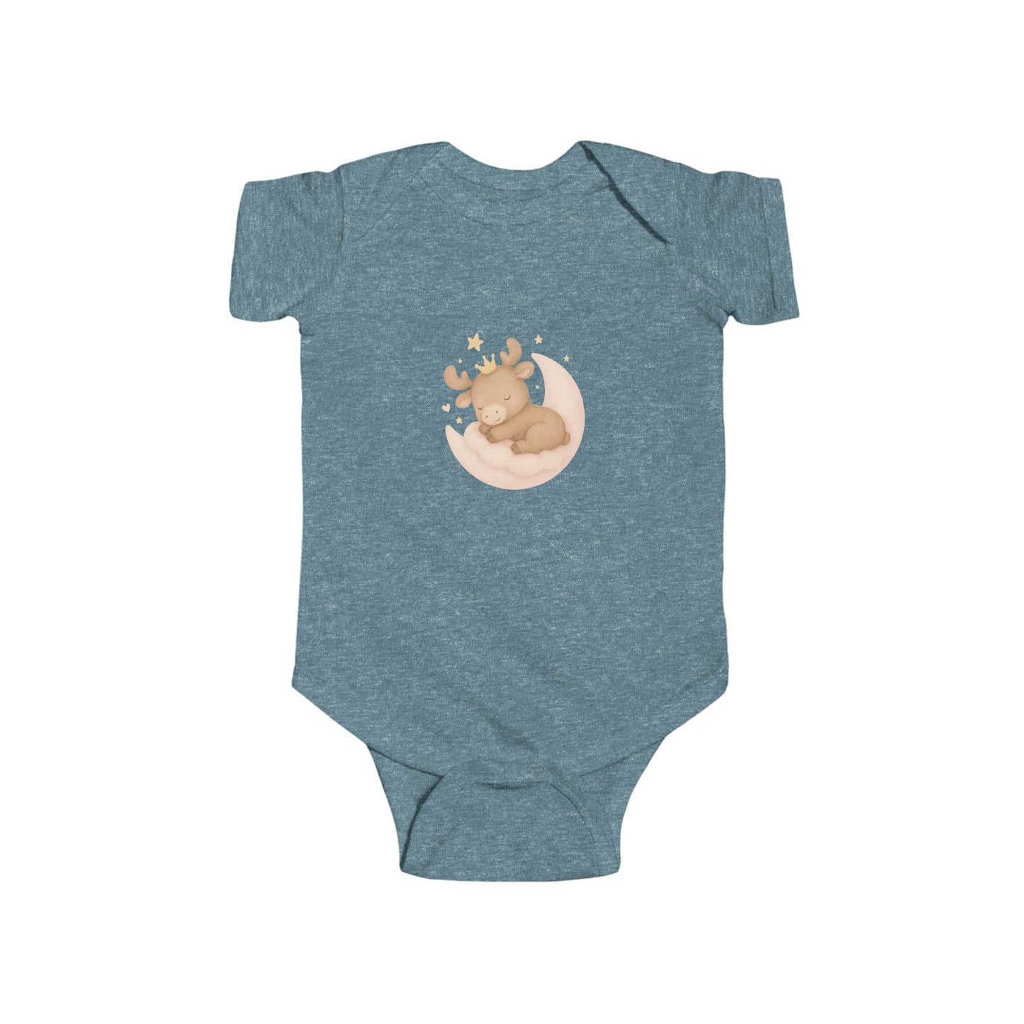 Cute Sleeping Moose Infant Bodysuit — Baby Vest with Adorable Moose Design