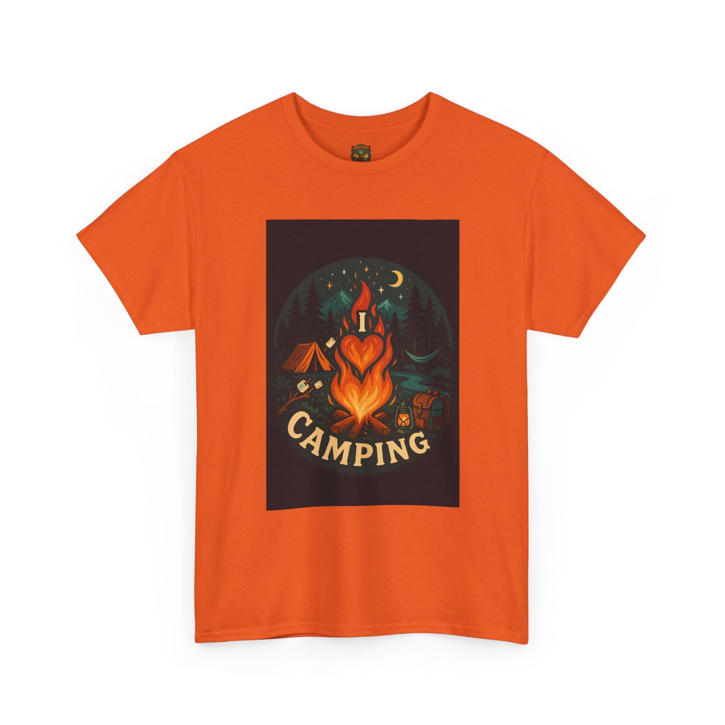 Camping Heart Campfire T-Shirt | Outdoor Adventure Graphic Tee