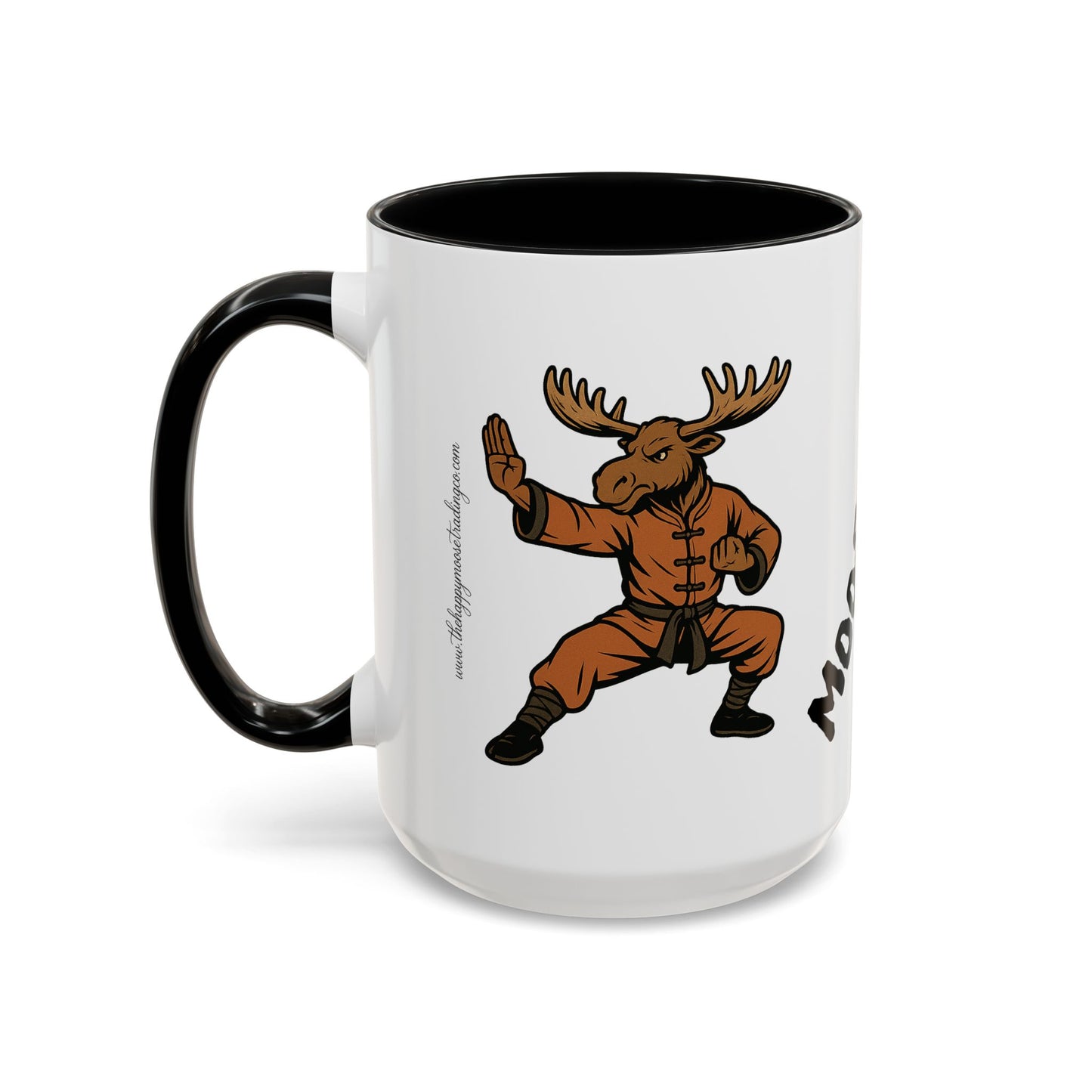 Moose Lee Martial Arts Accent Coffee Mug — Funny Moose Kung Fu 11/15oz