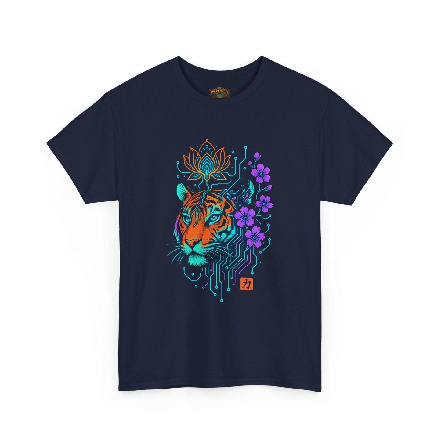 Tiger Graphic T-Shirt — Majestic Striped Cat Design