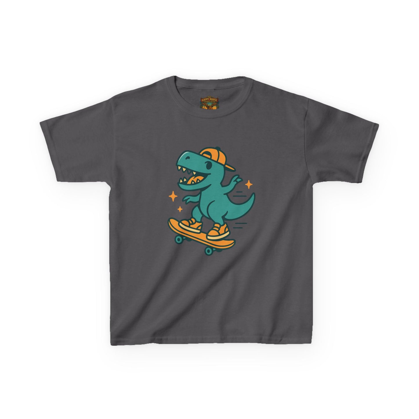 Kids Skateboarding Dino Tee — Cute Skateboard T‑Rex Graphic Shirt