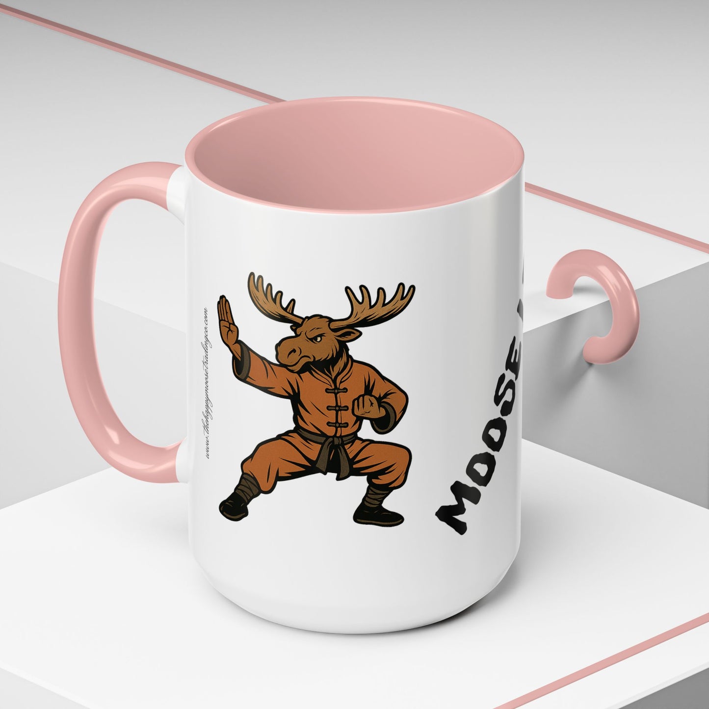 Moose Lee Martial Arts Accent Coffee Mug — Funny Moose Kung Fu 11/15oz