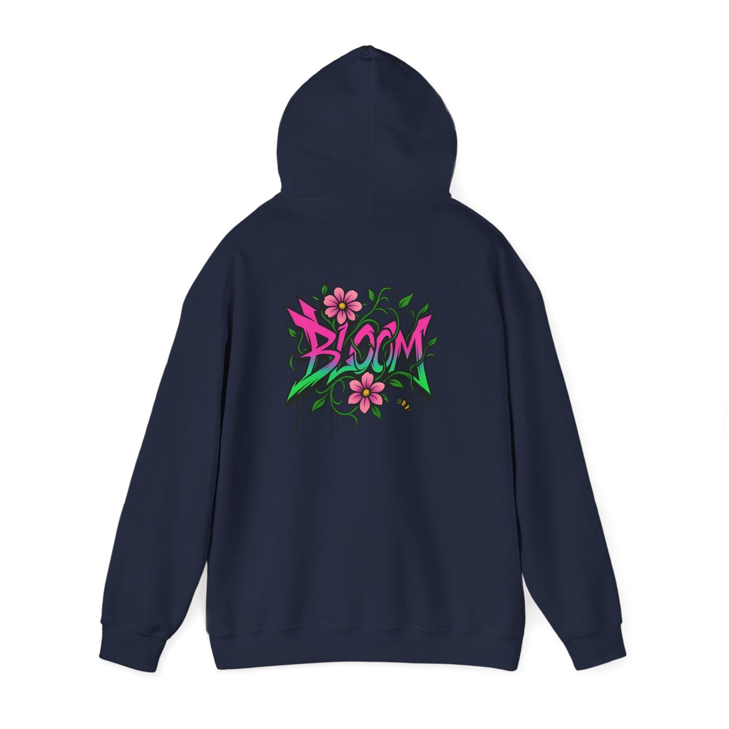 Bloom Floral Graffiti Hoodie — Women's Urban Streetwear Flower Graphic Hooded Sweatshirt