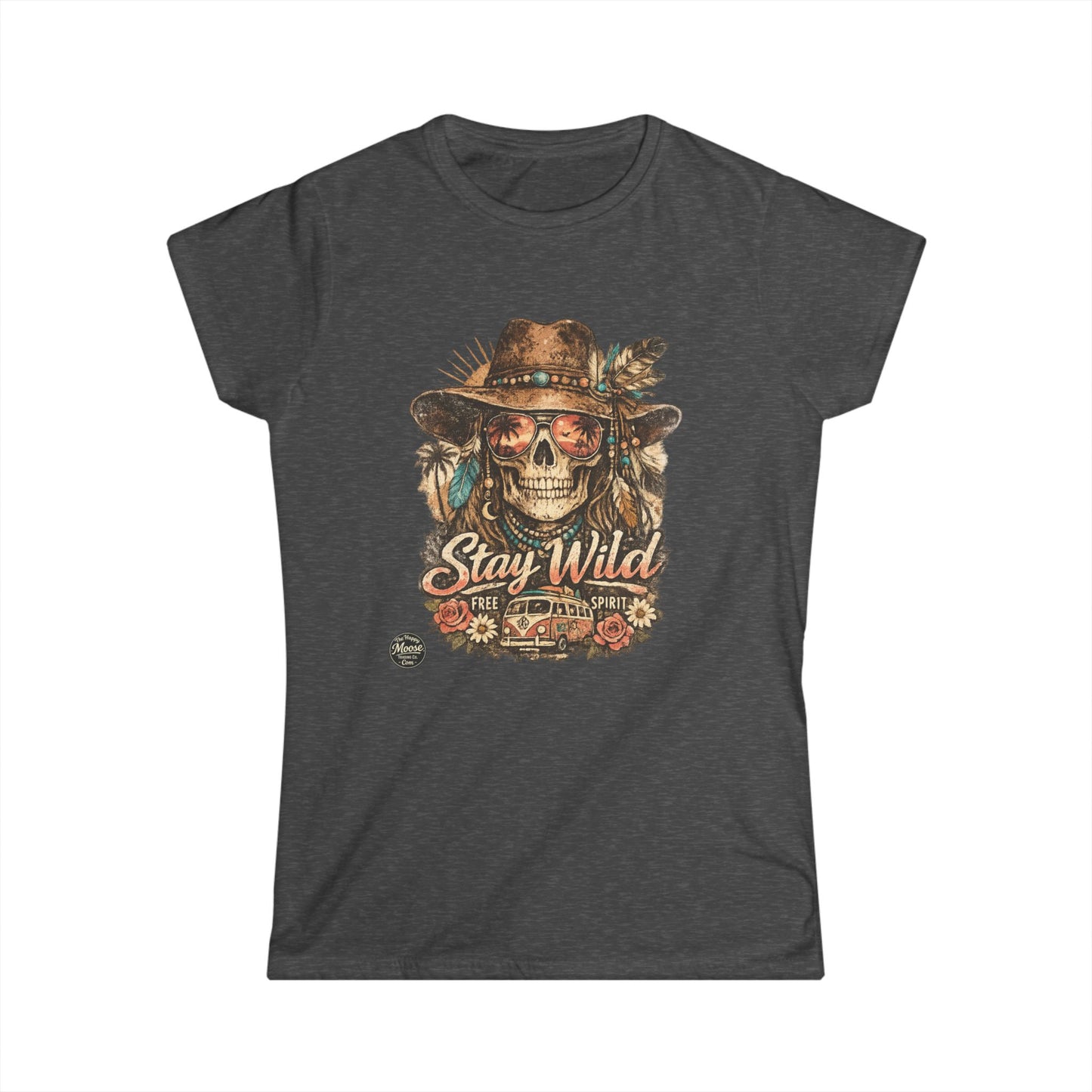 Stay Wild Skull Cowboy Women's Graphic Tee