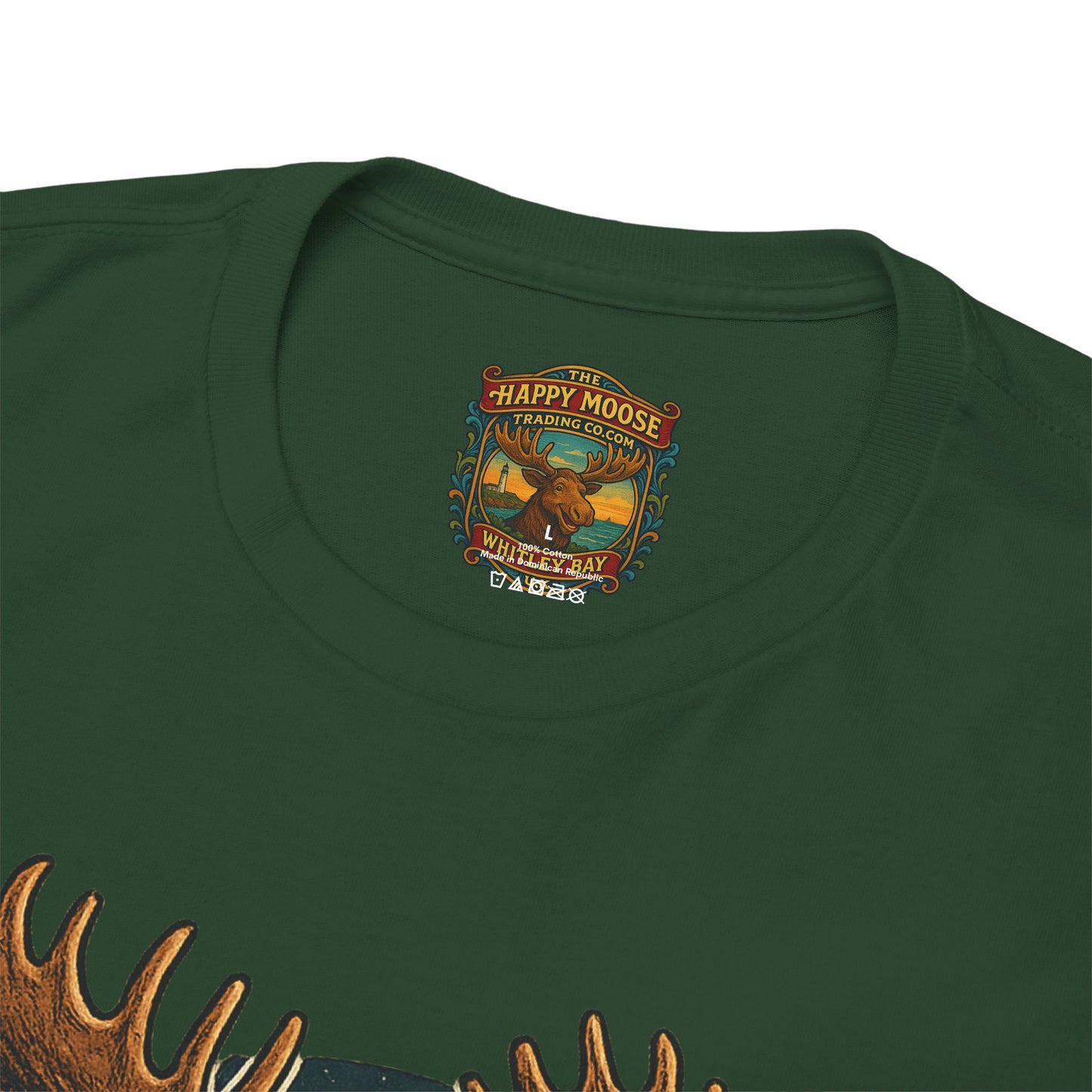 Running Moose Graphic Tee - Retro Sunset Jogging Animal Fitness Shirt