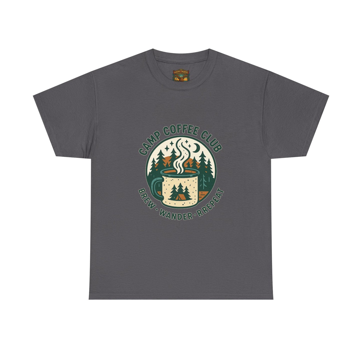 Camp Coffee T-Shirt — 'CAMP COFFEE' Retro Outdoor Tee