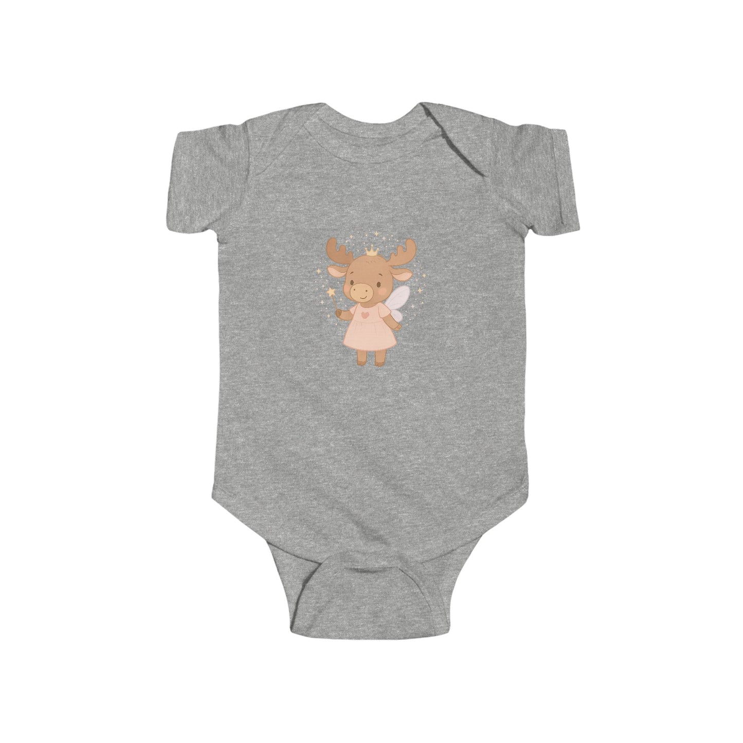 Baby Onesie with Cute Deer Fairy Print — Infant Bodysuit for Newborns & Baby Shower Gift