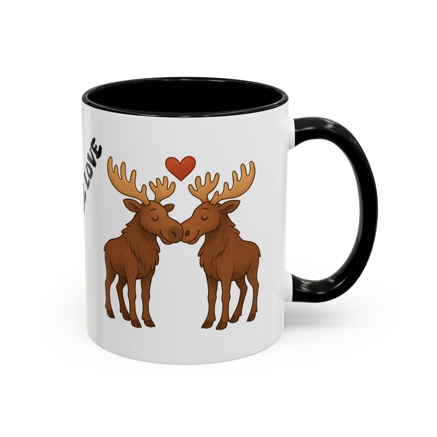 It Moose Be Love Coffee Mug — Cute Romantic Moose Couples Accent Mug (11/15oz)