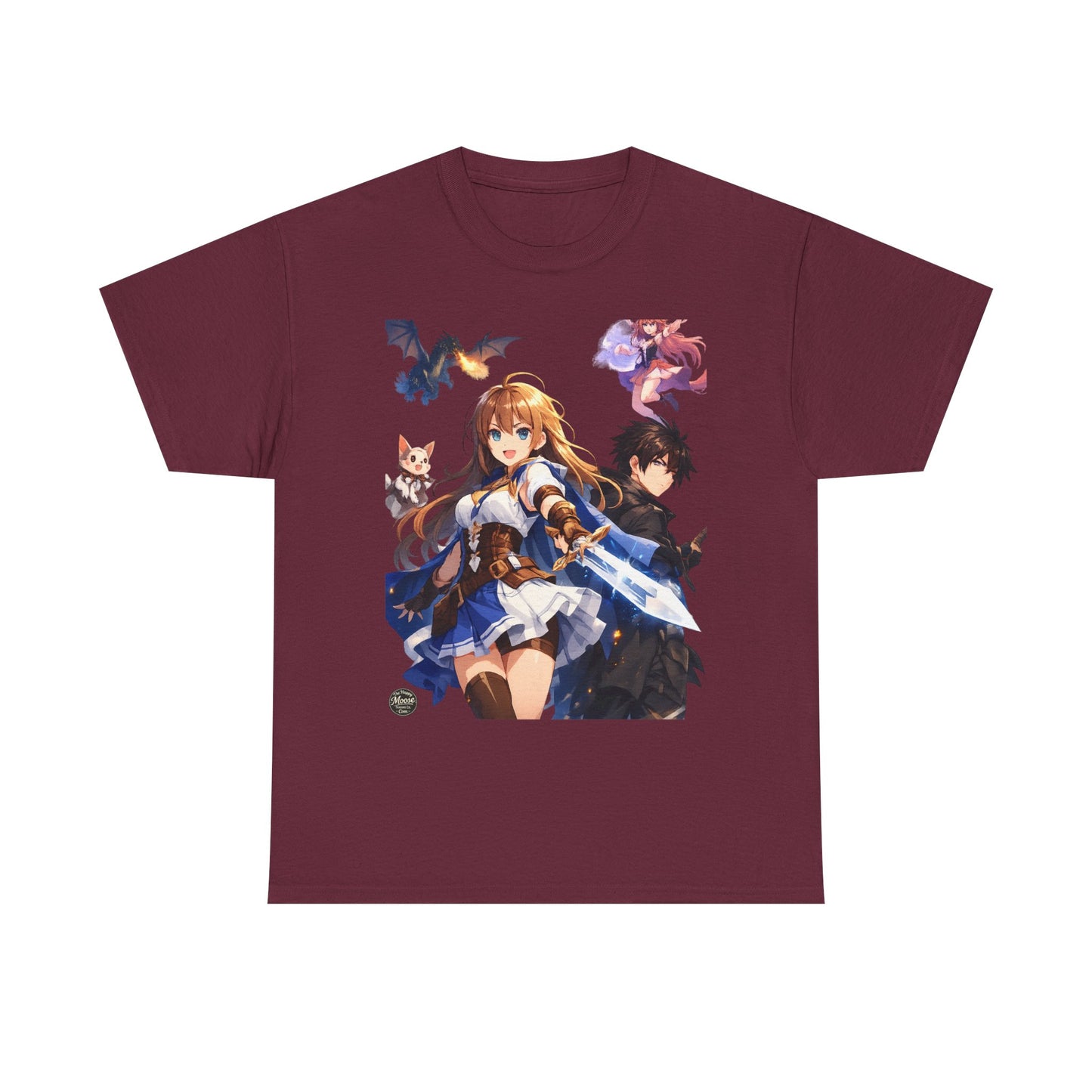 Fantasy Adventure Girl & Companion Anime T-Shirt #E002