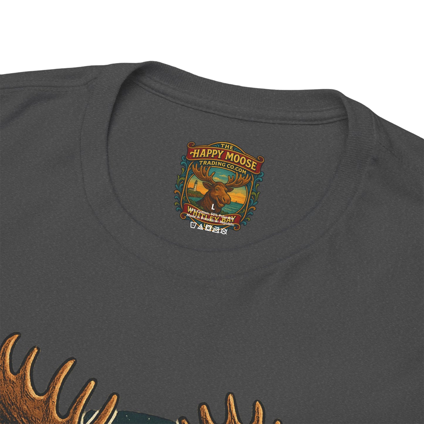 Running Moose Graphic Tee - Retro Sunset Jogging Animal Fitness Shirt