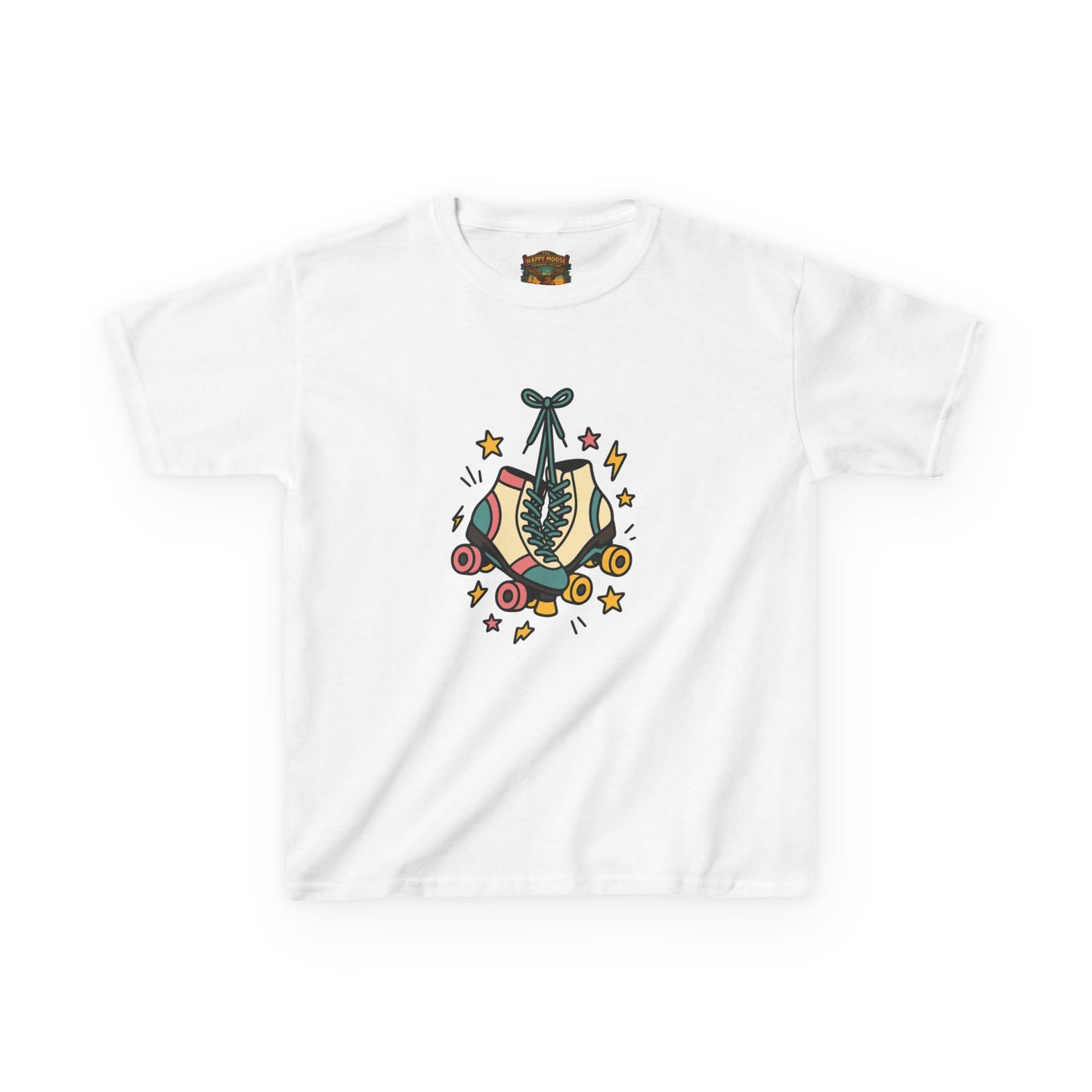 Kids Roller Skate Graphic Tee — Cute Retro Skates with Stars