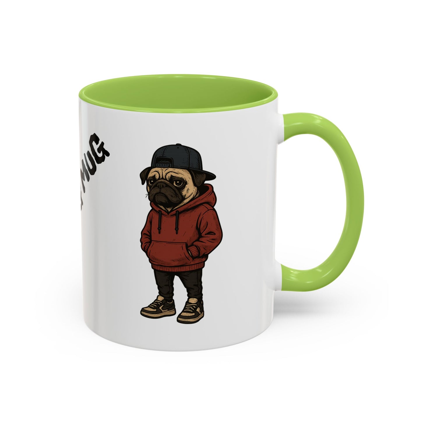 The Pug Mug Accent Coffee Mug — Cute Pug Cartoon Gift (11/15oz)