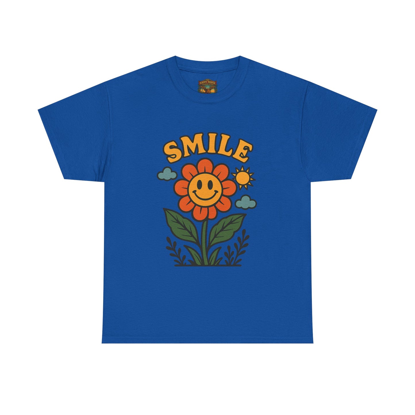 Smile With The Flowers T-Shirt | Floral Typography Tee