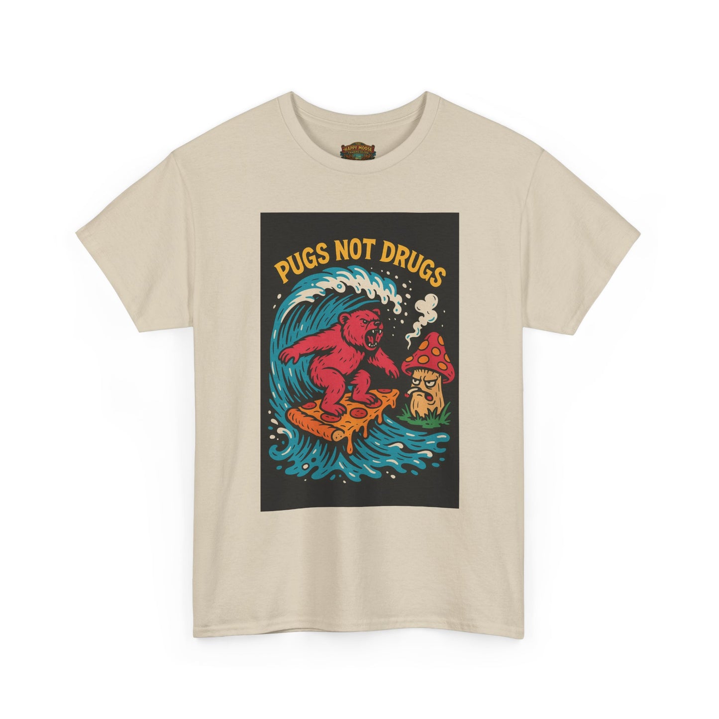 Pugs Not Drugs T-Shirt | Funny Pug Anti-Drug Design