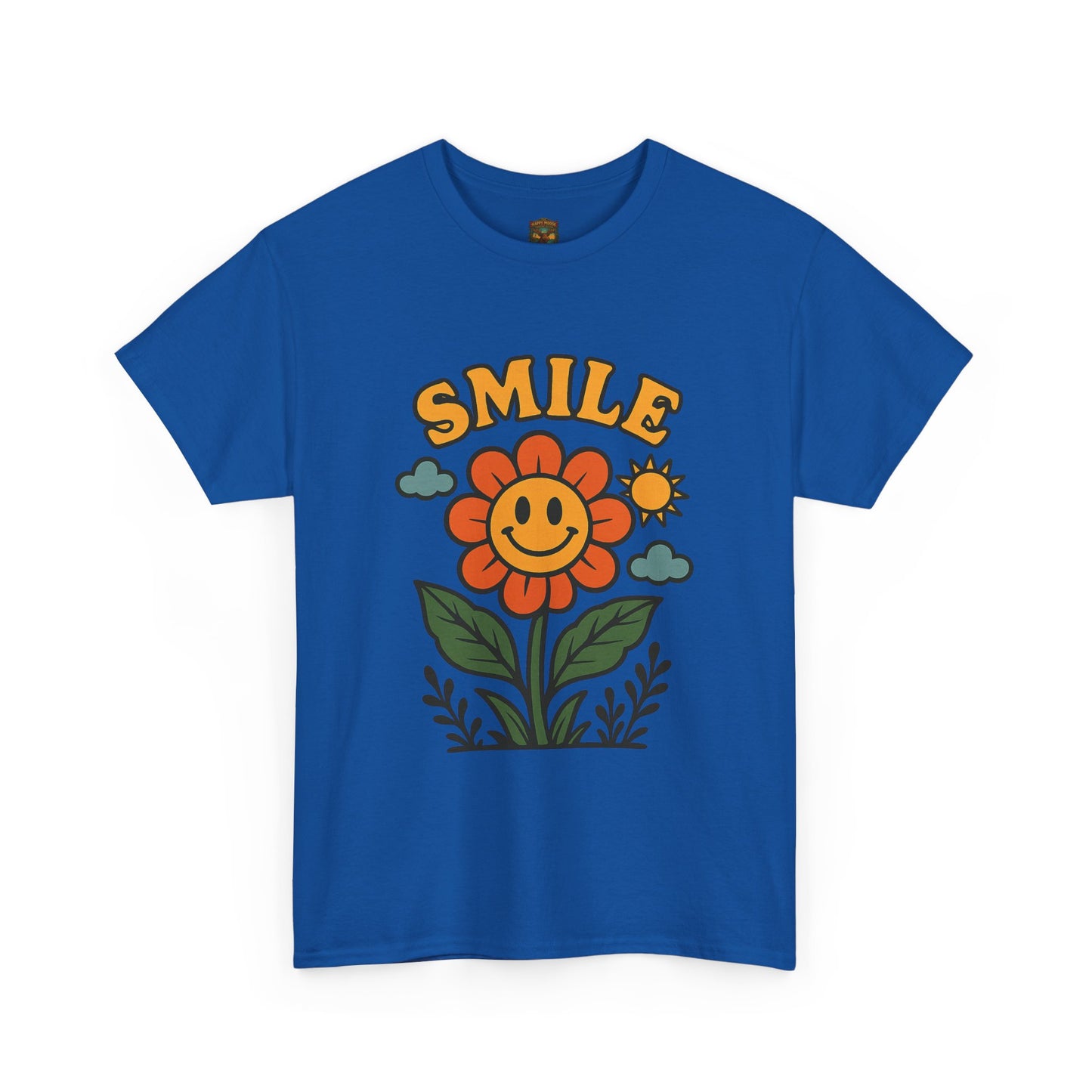 Smile With The Flowers T-Shirt | Floral Typography Tee